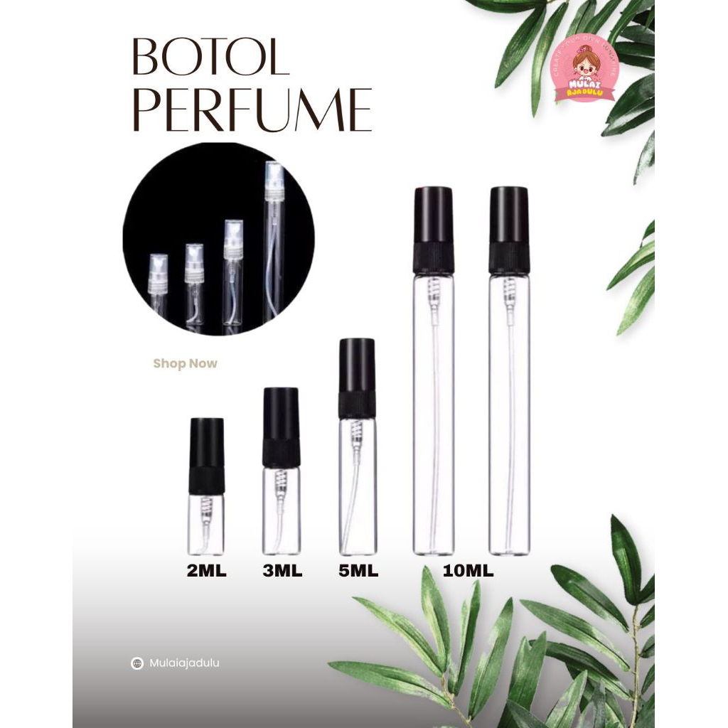 Botol Spray Kaca Stik Pen Parfum/Minyak Refill - READY MANADO