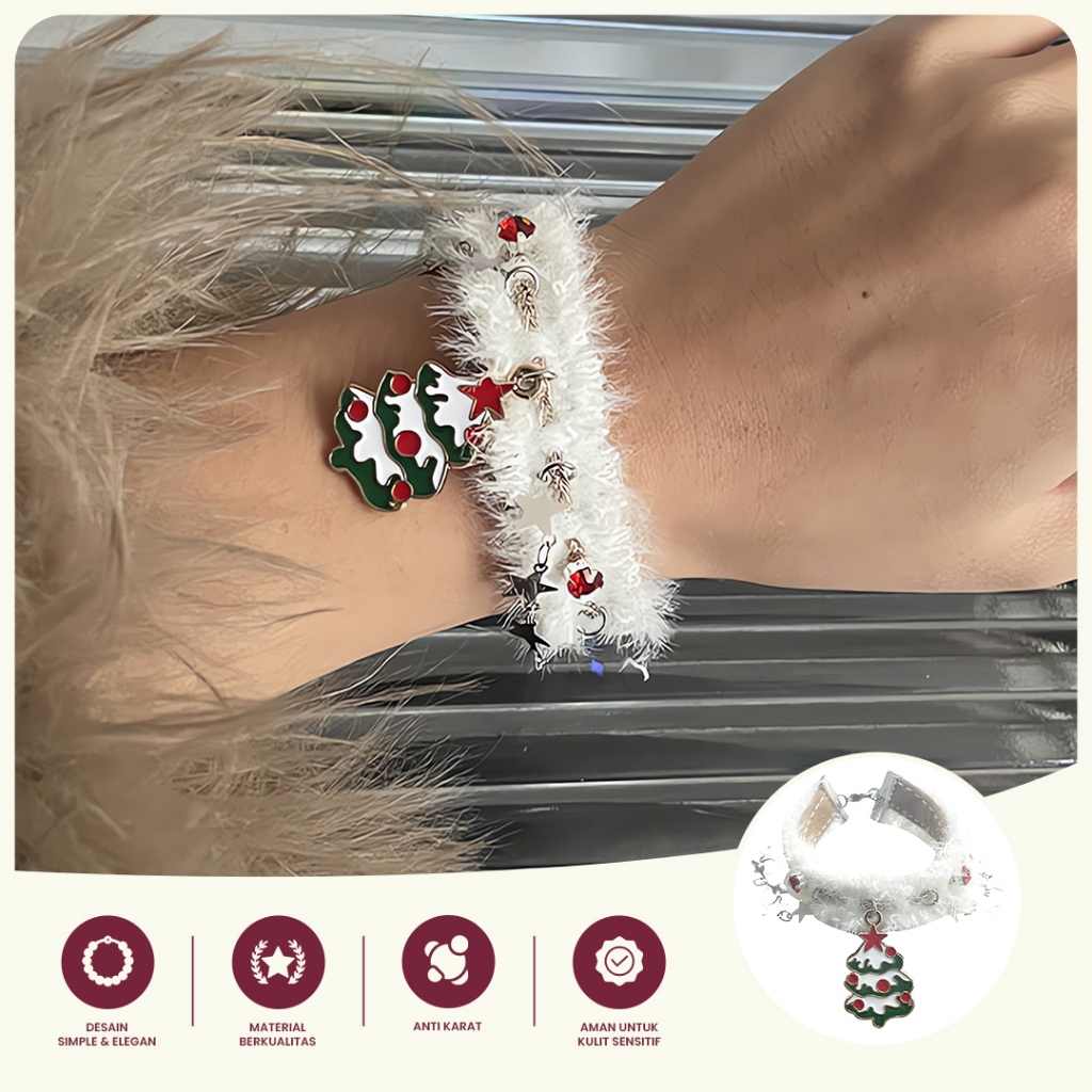 Gelang Wanita Natal Christmas Gelang Pohon Natal Aksesoris Fashion