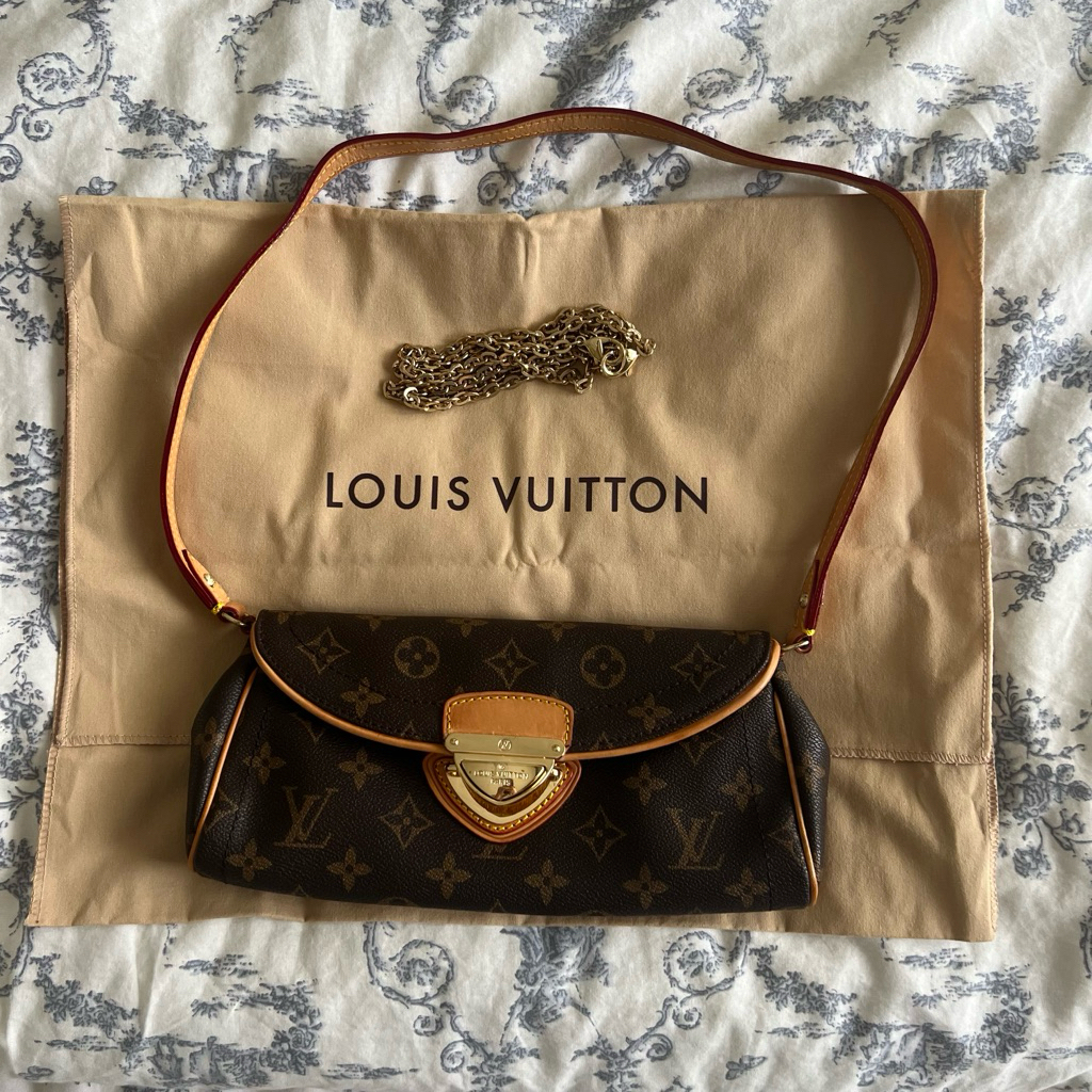 PL Louis Vuitton LV Monogram Beverly Clutch 2008 Shoulder Crossbody Bag (with Dustbag)