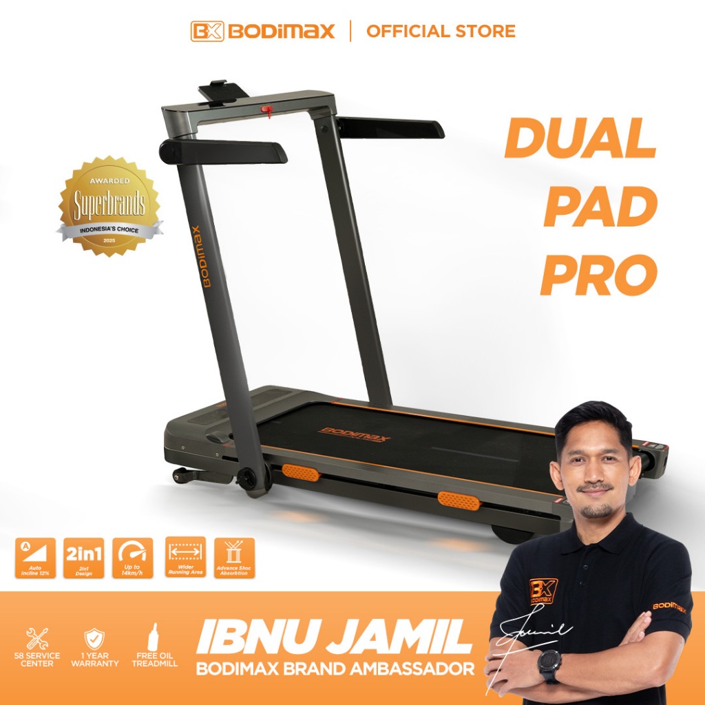 BODIMAX DUAL PAD PRO / Running Pad / Treadmil Automatic Incline