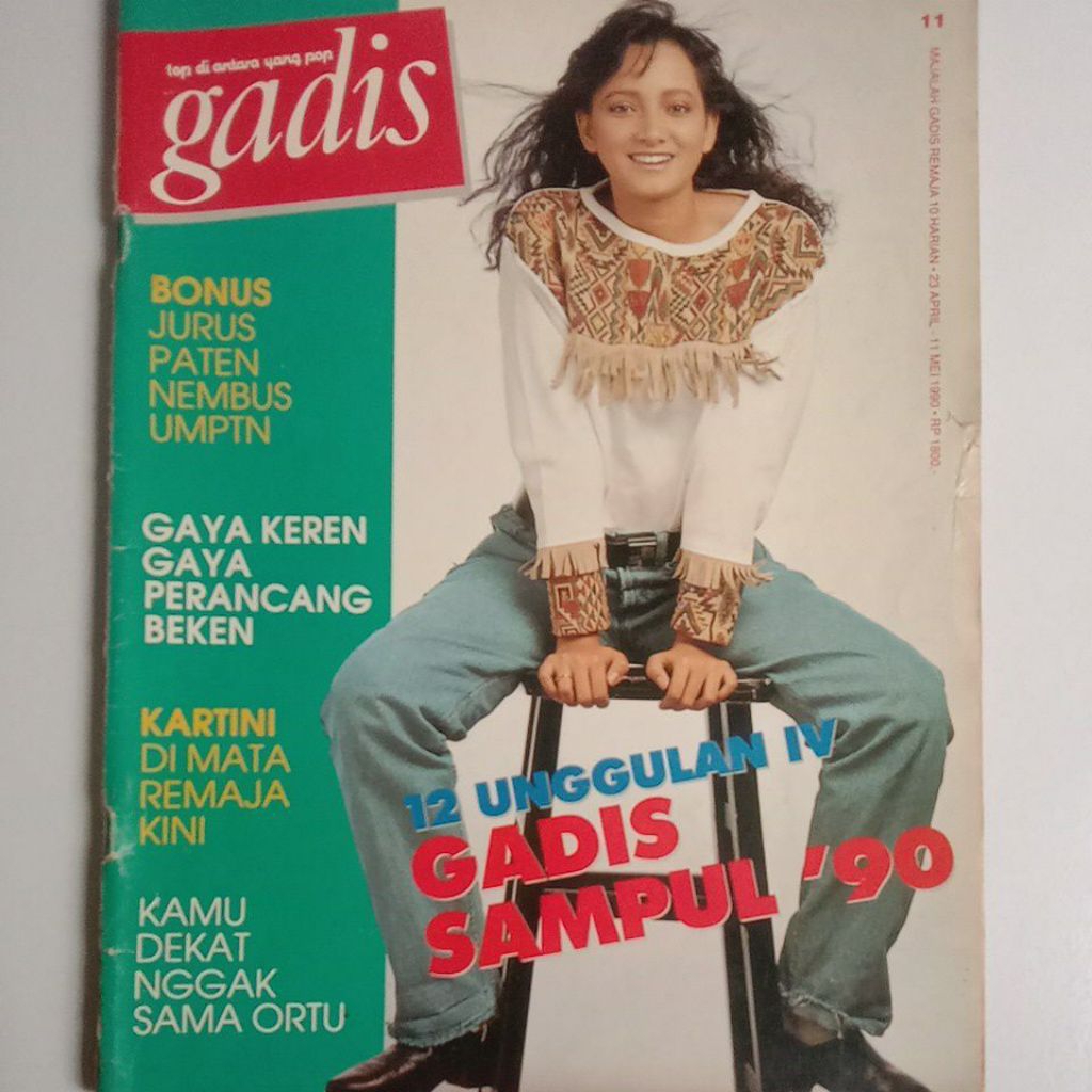 Majalah Gadis Tahun 1990 Cover Karina Suwandi