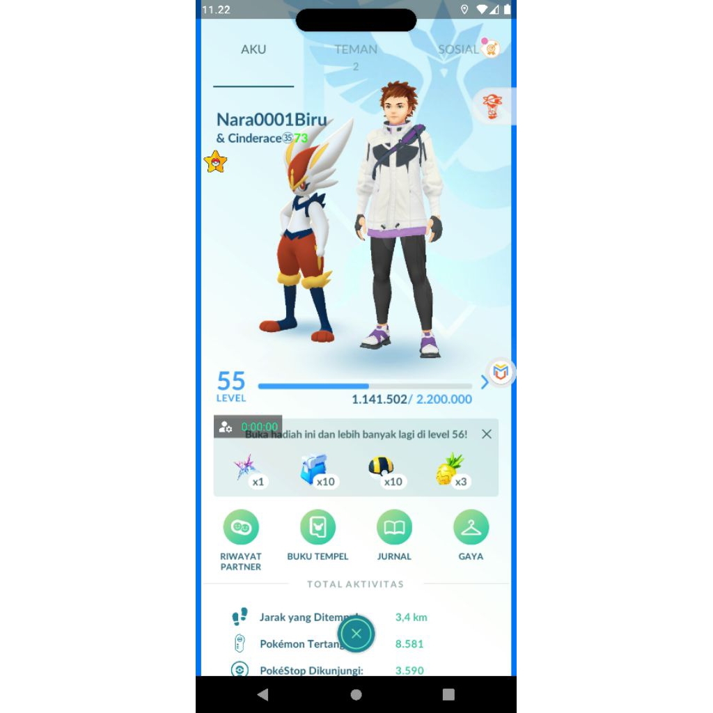 Paket Akun pokemon Go siap pakai Murce