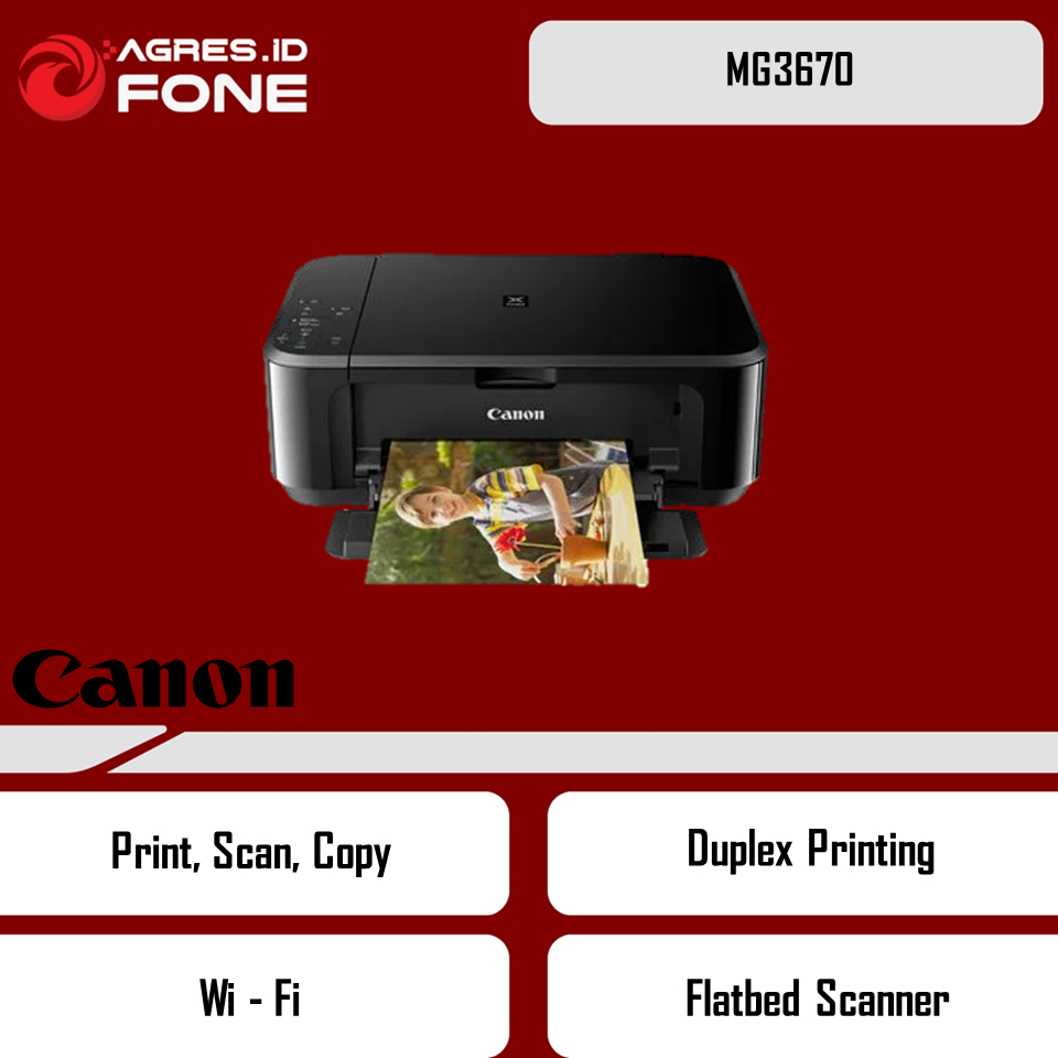 PRINTER CANON PIXMA MG3670 INK JET