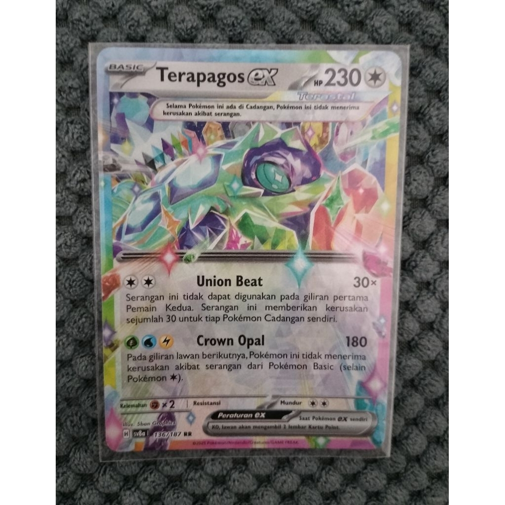 Kartu Pokemon TCG Terapagos Ex RR - Indonesia (136/187)
