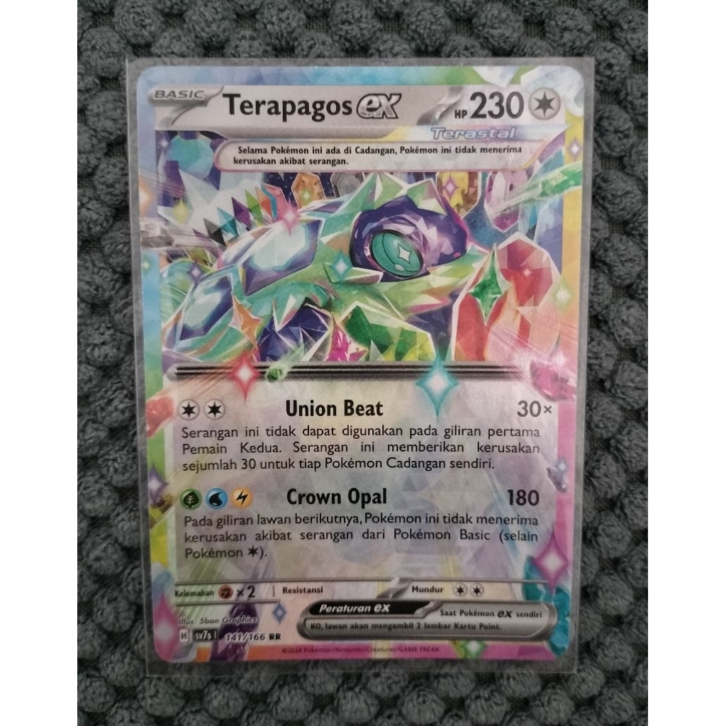 Kartu Pokemon TCG Terapagos Ex RR - Indonesia (141/166)