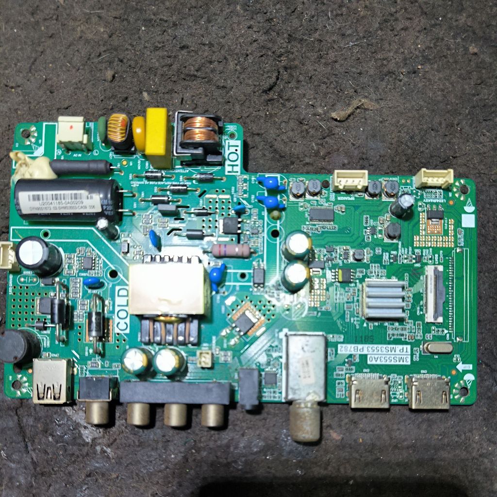 mainboard tv panasonic TH32H400G original copotan layar rusak
