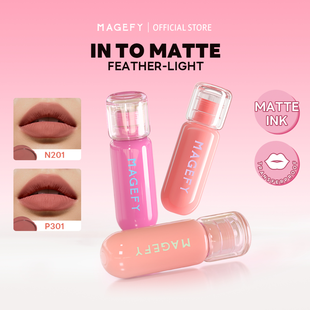 MAGEFY 6 Colors Lipstick Matte Non-Drying Transfer-Proof Waterproof Long-Lasting Lip Lembut Tahan La