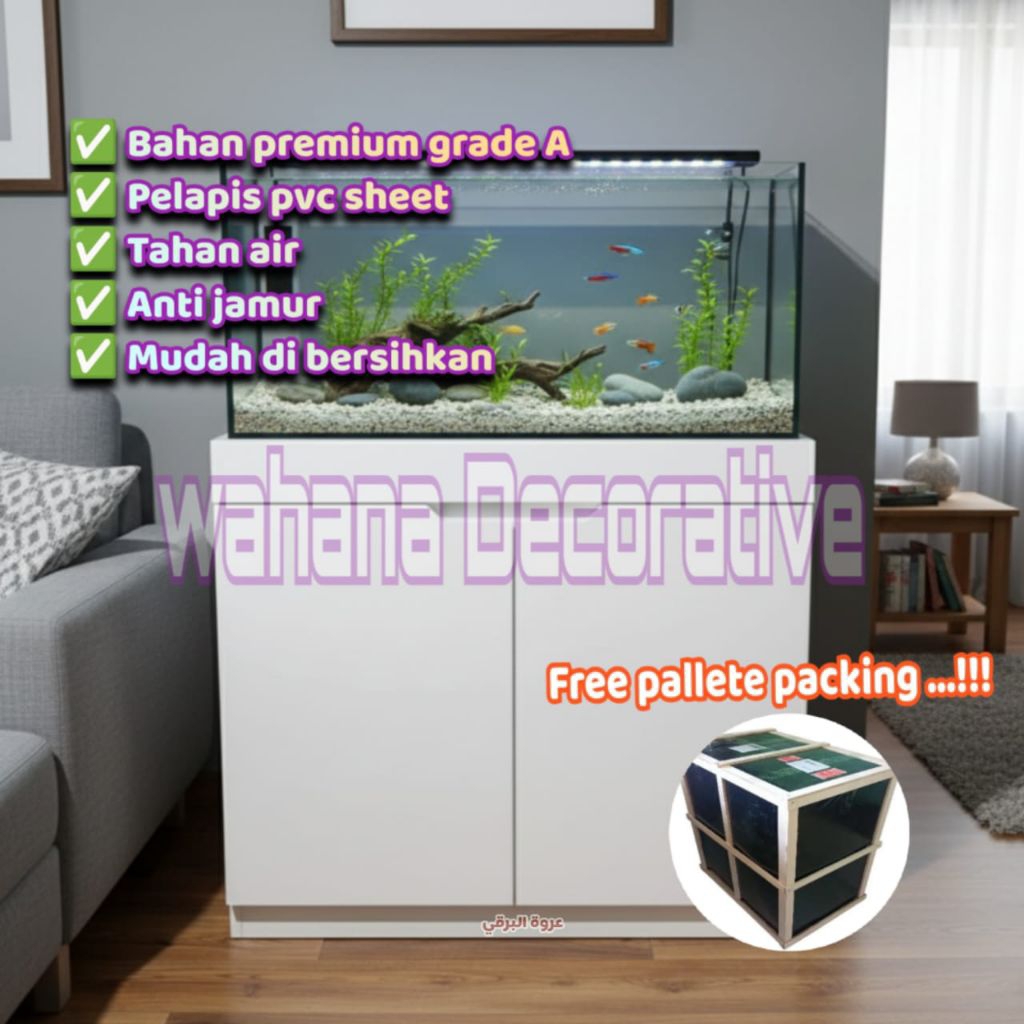 kabinet / credensa / meja aquarium / aquascape minimalis