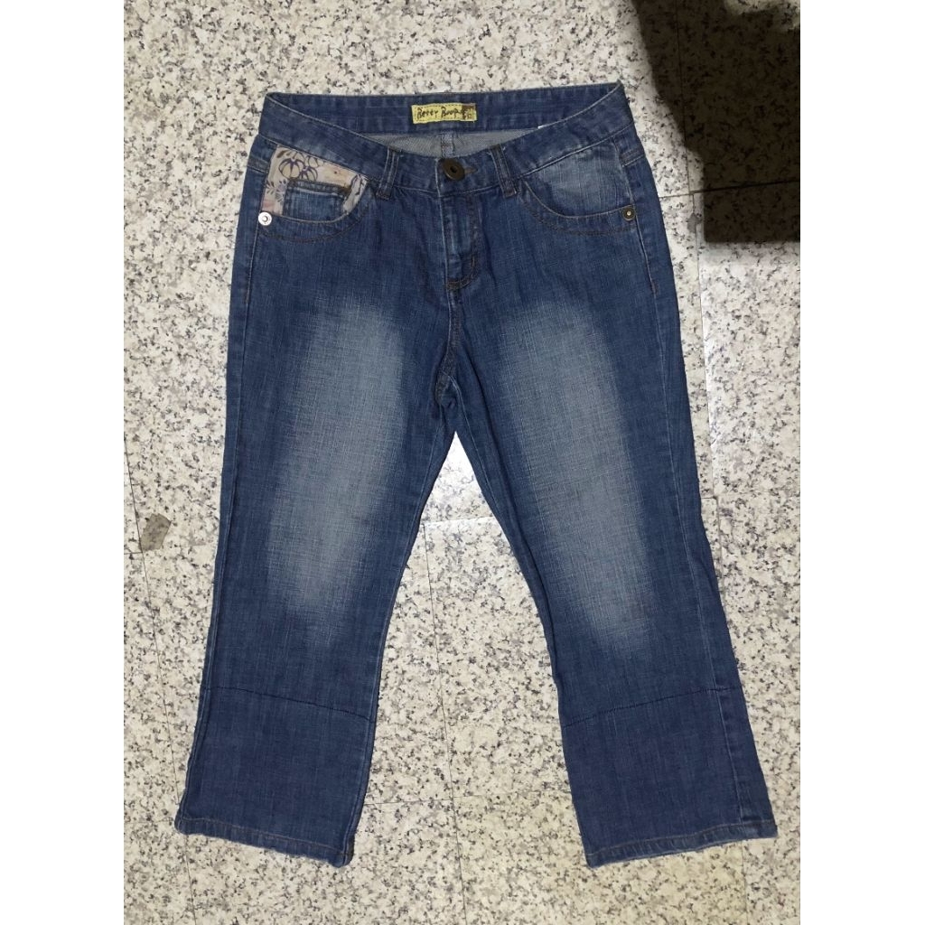 Vintage Y2K Betty Boop Cropped Denim Jeans size 28-29