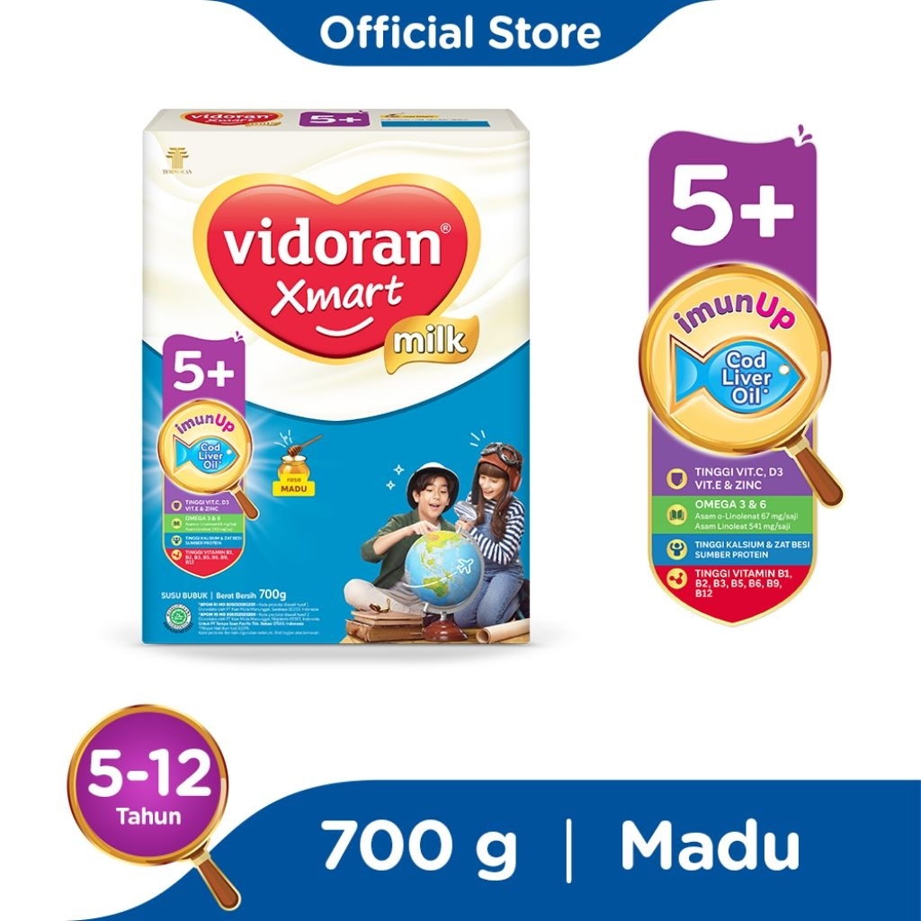 Susu Vidoran smart +5 700gr Cokelat dan Madu