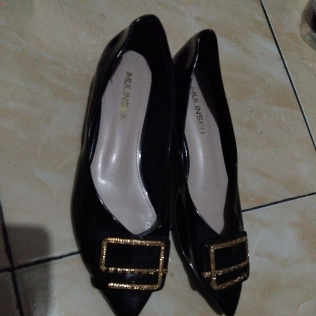 SEPATU MULINSEN SEPATU FORMAL FLAT SHOES WANITA FLAT SHOES HITAM