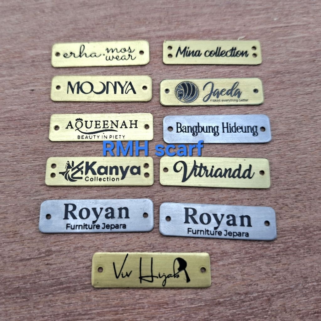 label plat hijab besi