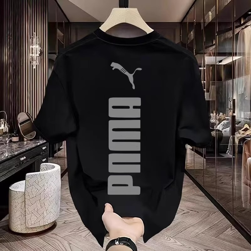 COD Kaos Kaos pria berkerah bulat berbahan katun berkualitas tinggi, ukuran besar, bergaya kasual da