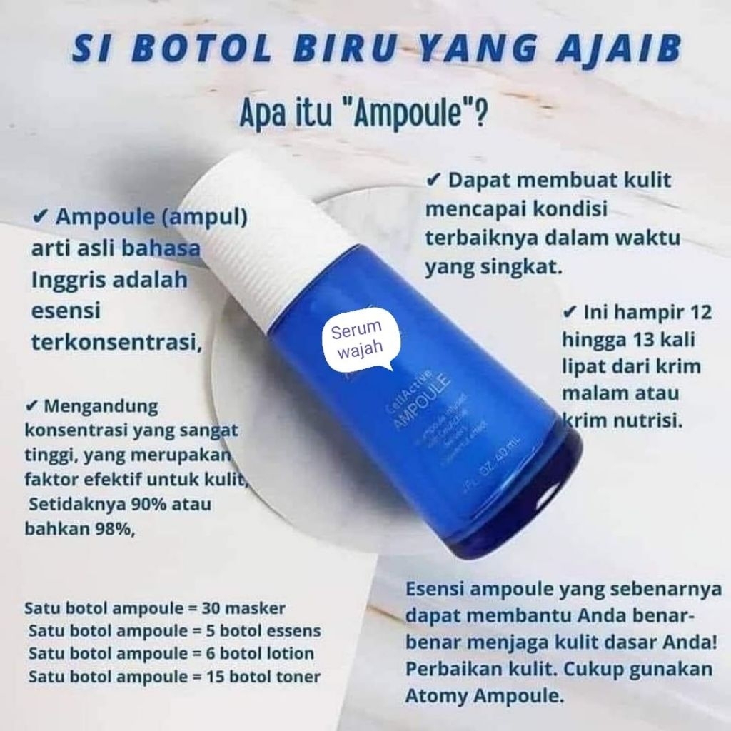 Atomy absolute ampul ampoule serum wajah mengecilkan pori2 glowing