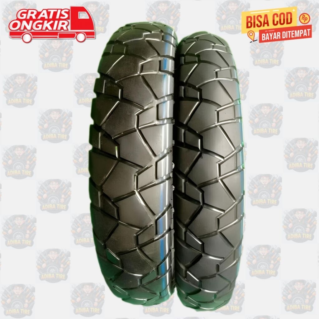 Ban ASPIRA SEMI TRAIL Sepasang Uk 80/90 & 90/90 Ring 14 Tubeless