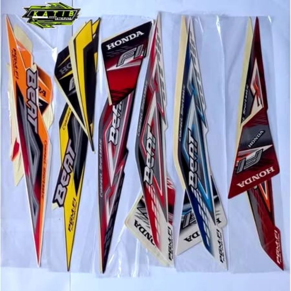 STRIPING HONDA BEAT FI 2014 LENGKAP FULLSET ORIGINAL LOOK - STIKER BEAT FI 2014 LENGKAP FULLSET