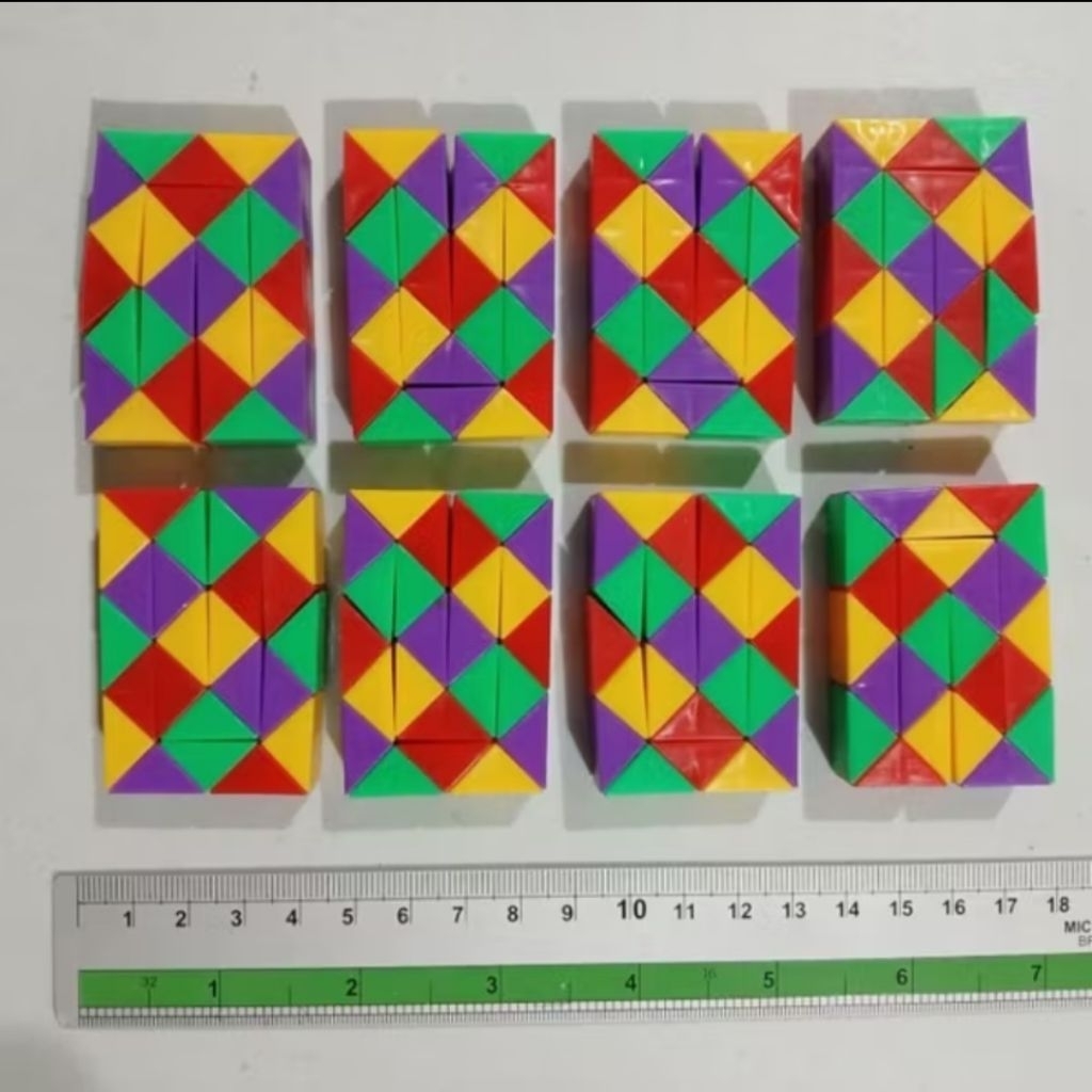 *ready hanya 1 warna pelangi saja* Mainan Edukasi Rubik Ular Magic Snake - Plastik Berkualitas, Aman