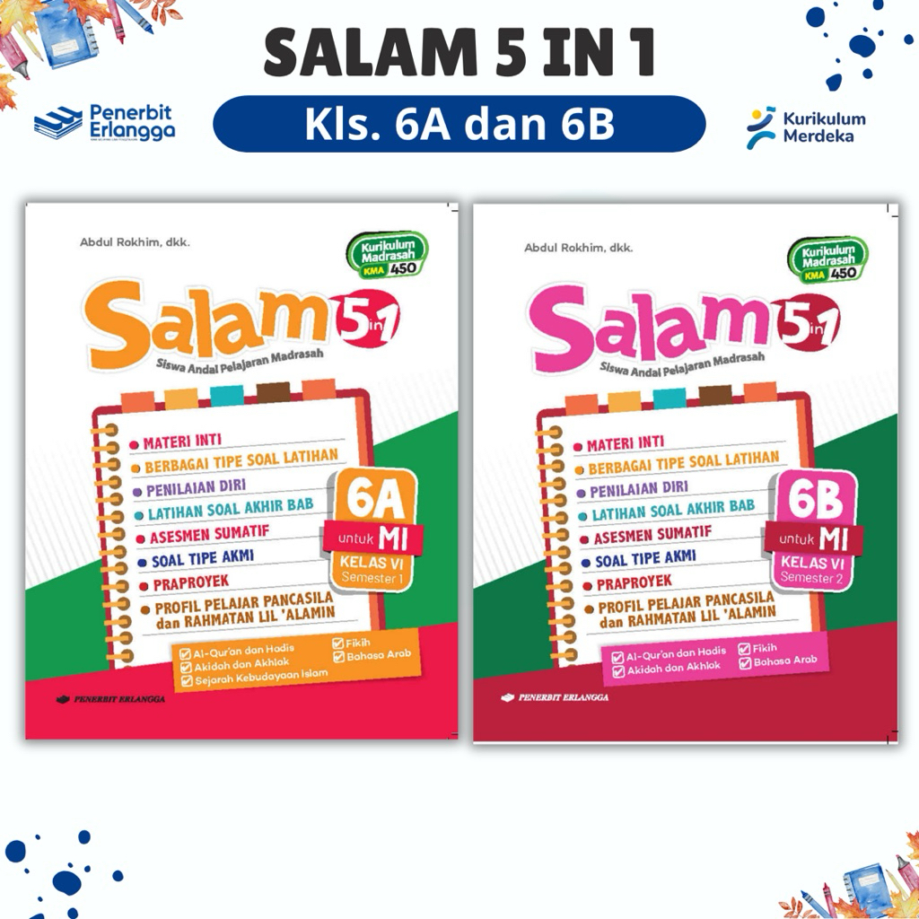 BUKU SALAM 5 in 1 KLS. 6A & 6B - PENERBIT ERLANGGA