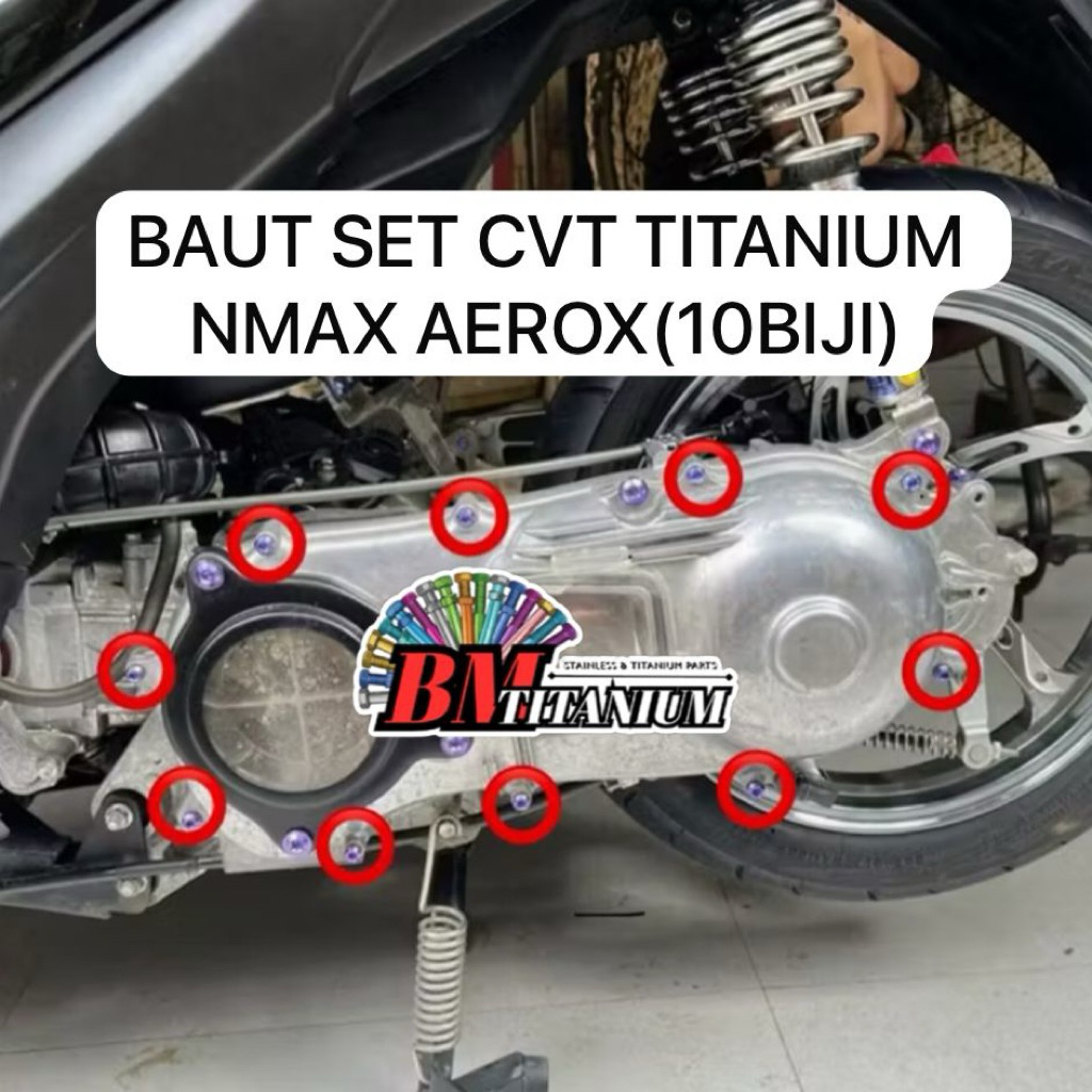 (1SET)BAUT CVT TITANIUM AEROX NMAX ISI 10 BIJI