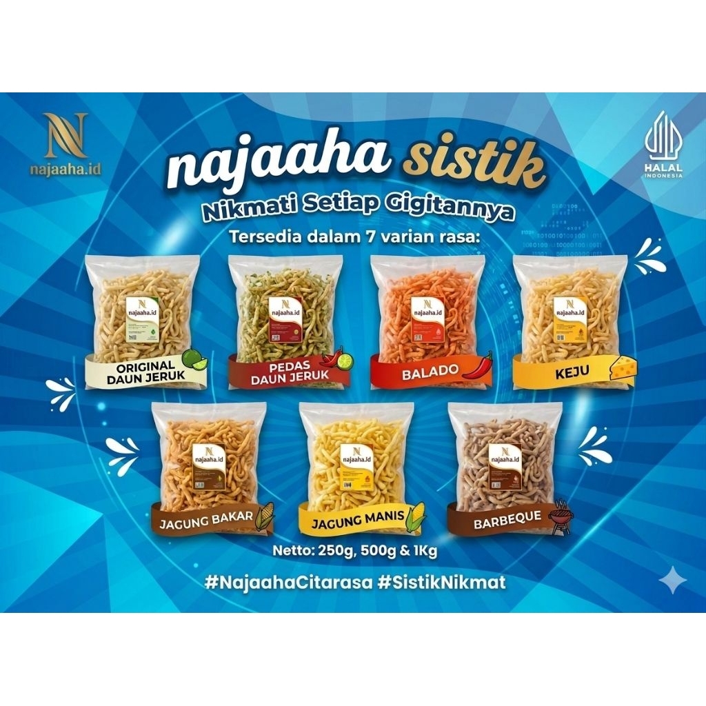 Sistik/ Stik Bawang Gurih Kriuk Aneka Rasa