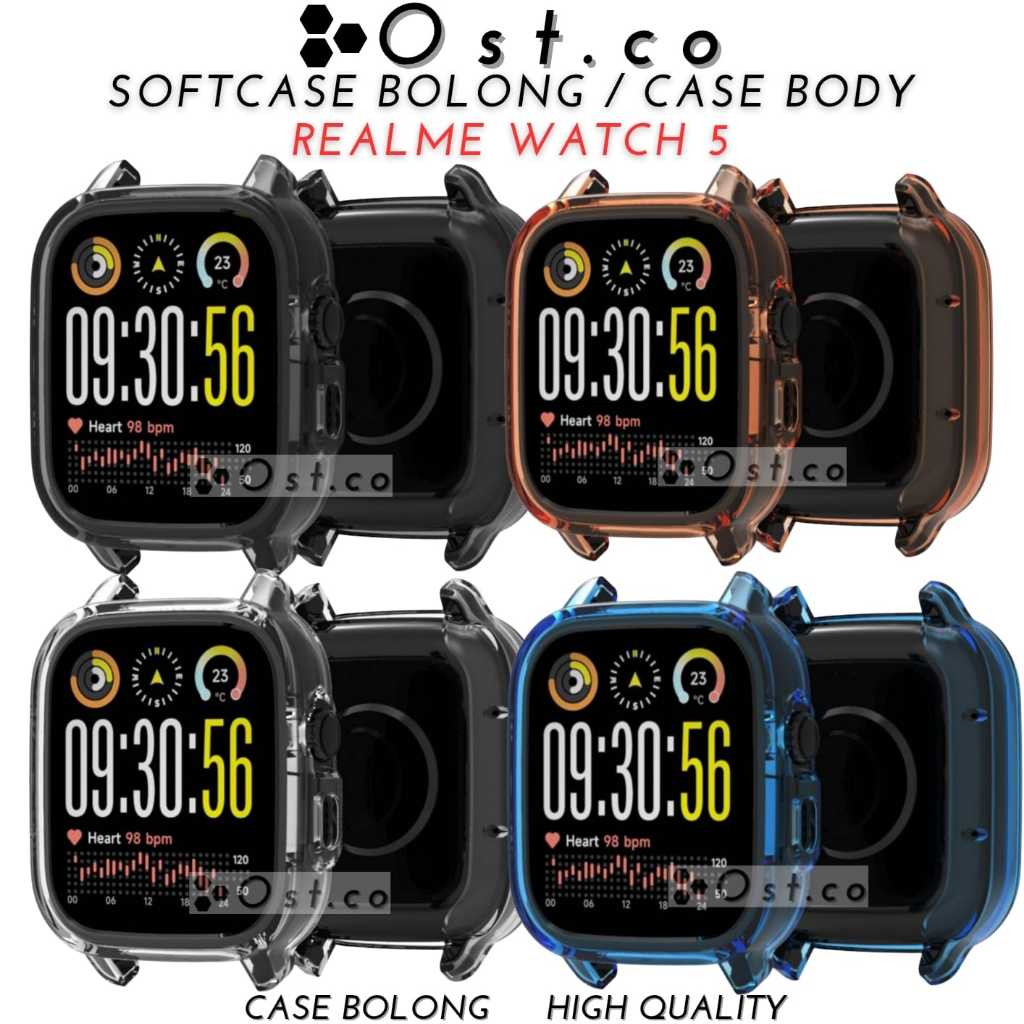Bumper Case Realme Watch 5 Softcase BOLONG  Realme Watch 5 Case Anti Gores