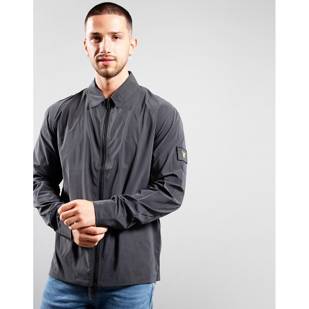 Lyle And Scott Reflective Overshirt Jacket In Jet Black