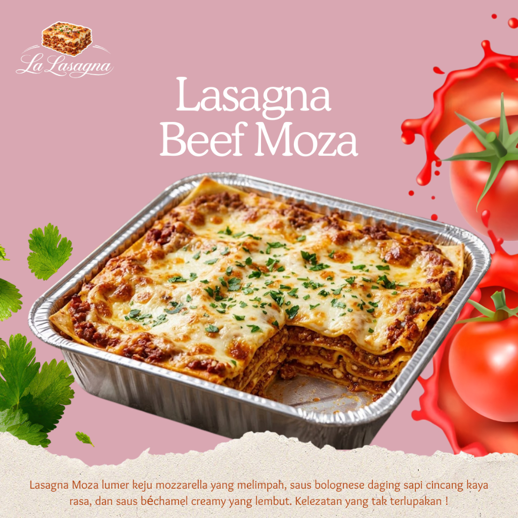 Lasagna Beef Moza 20x20cm
