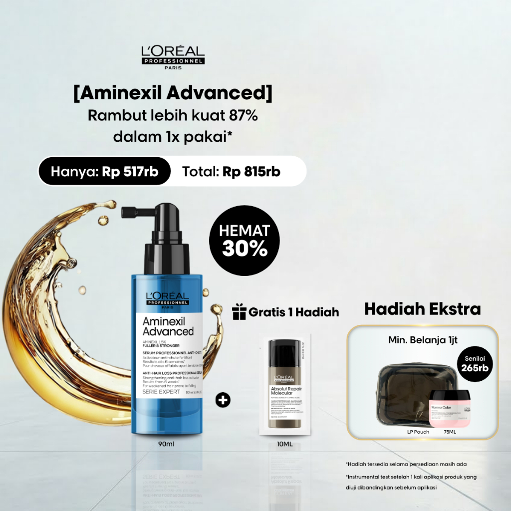 Aminexil Advanced Hair Serum 90ml - Untuk Rambut Rontok by L'Oreal Professionnel