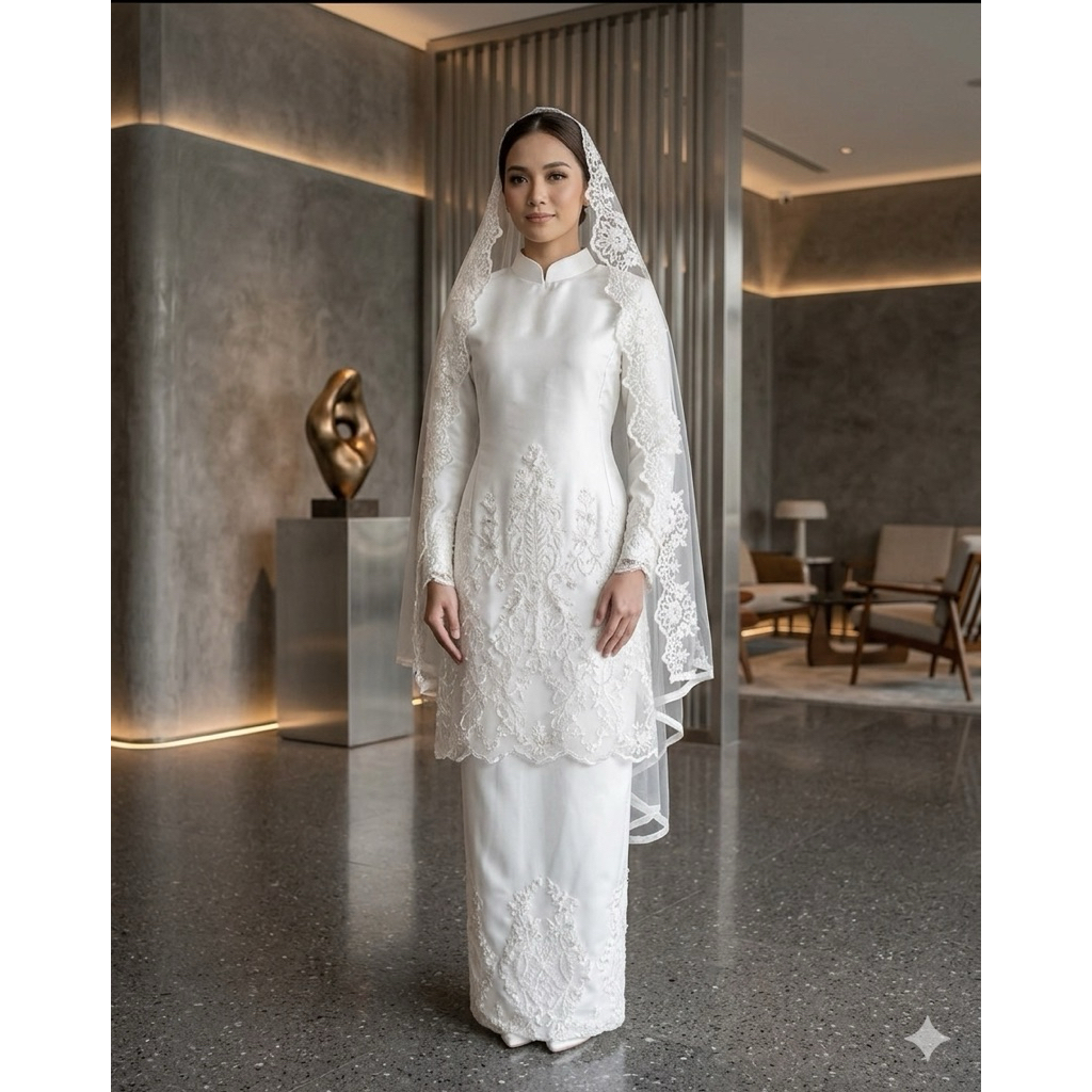 gaun pengantin muslimah Malaysia Melayu gaun akad gaun walimah wedding dress muslimah gaun melayu ga