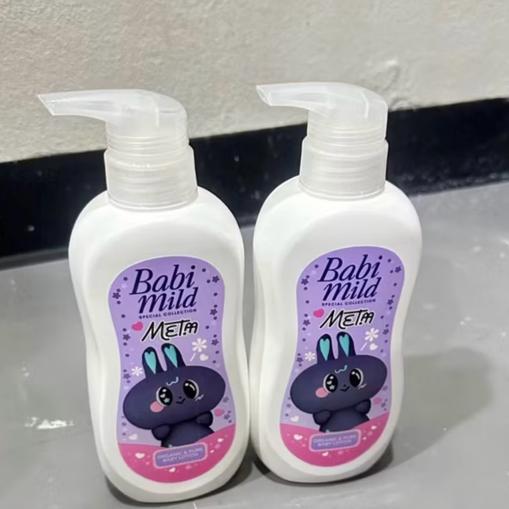 BABI MILD X GMMTV FANDOM CHARACTER META WIN METAWIN ORGANIC AND PURE BABY LOTION 350 ML