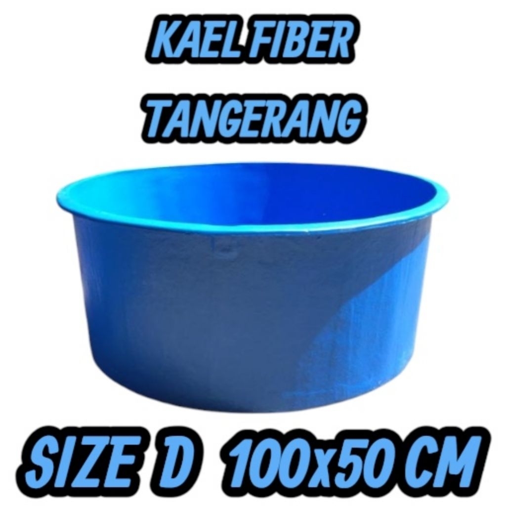 Bak fiber Bulat / kolam fiber Bulat / kolam portable TEBAL Uk Diameter 100x50 Cm