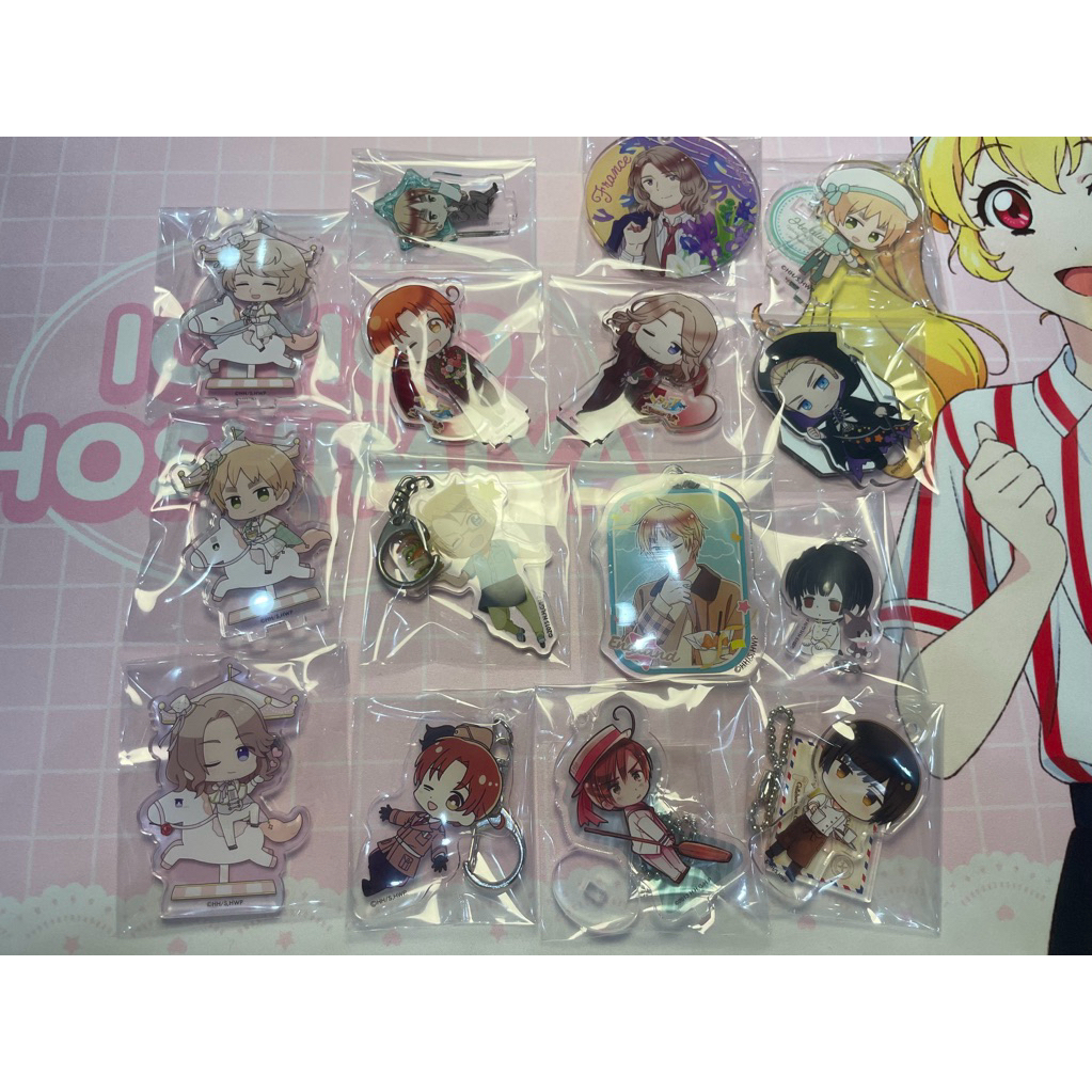 Hetalia World Stars Axis Power Acrylic Keychain Ganci Stand America Uk German Japan France Italy Rom