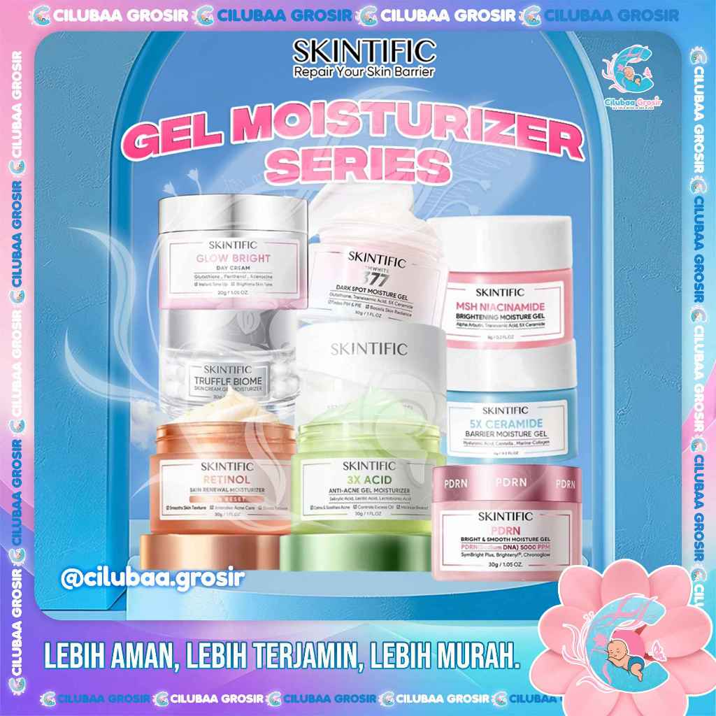 SKINTIFIC Gel Moisturizer Series || 5X Ceramide Barrier || MSH Niacinamide Brightening || 377 Dark S