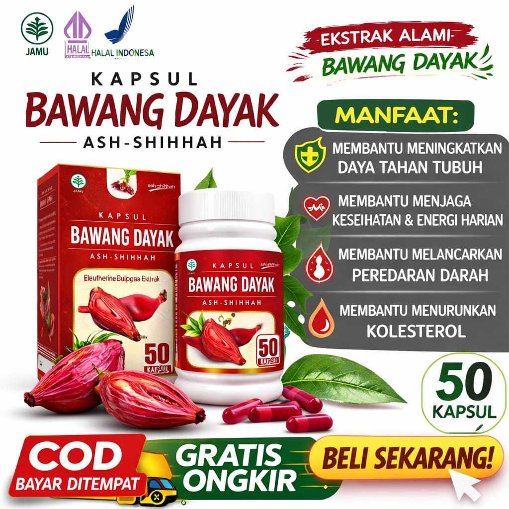 (BPOM) Kapsul Bawang Dayak (Berlian) / Kapsul Bawang Dayak Asli Kalimantan