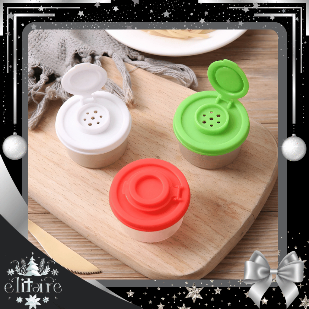 ELITAIRE | Wadah Bumbu Mini Plastik Food Grade Rapi / Wadah Tabur Bumbu Mini Anti Tumpah Cocok untuk