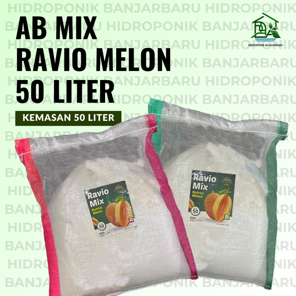 BUAH MELON NUTRISI AB MIX RAVIO PEKATAN 50 LITER NUTRISI TANAMAN HIDROPONIK
