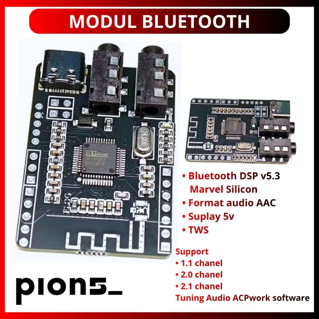 Modul Bluetooth Dsp Marvel silicon BP1048B2, TWS Bluetooth, codec AAC