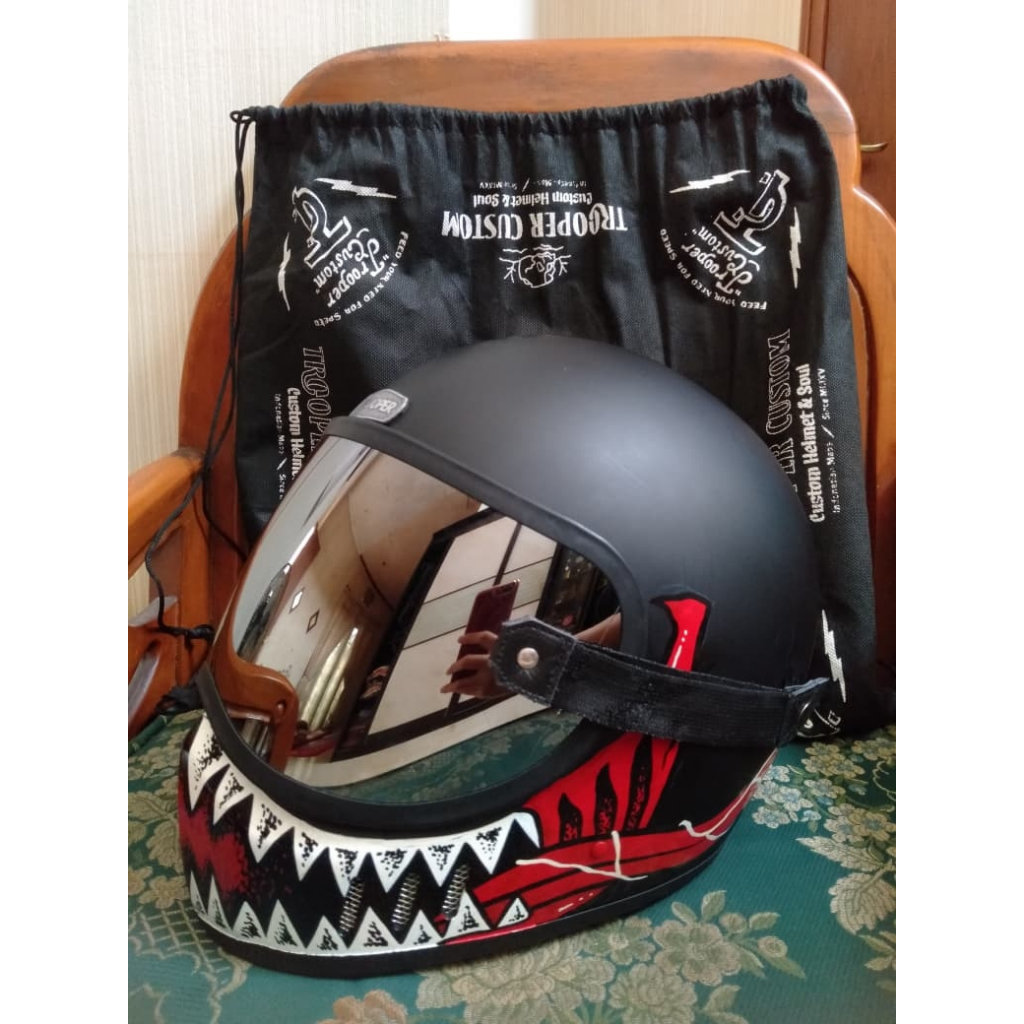 Helm Trooper Custom Fullface X-9 Venom Edition - Rare Collection Like New