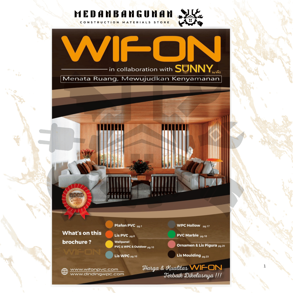 PLAFON PVC LAMINATED | MERK WIFON | PLAFON PVC PREMIUM -