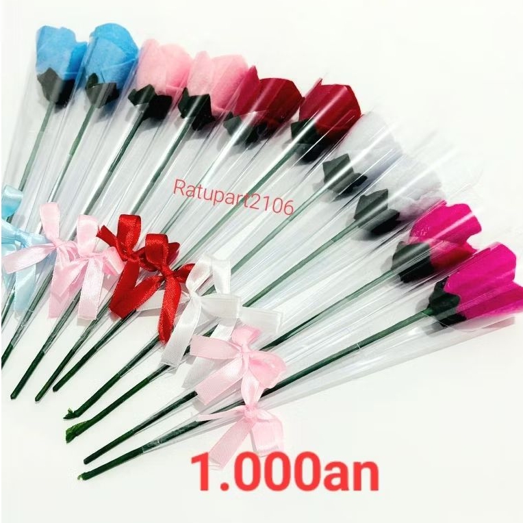 Bunga Mawar Flanel 1 Tangkai | Bunga Mawar Murah