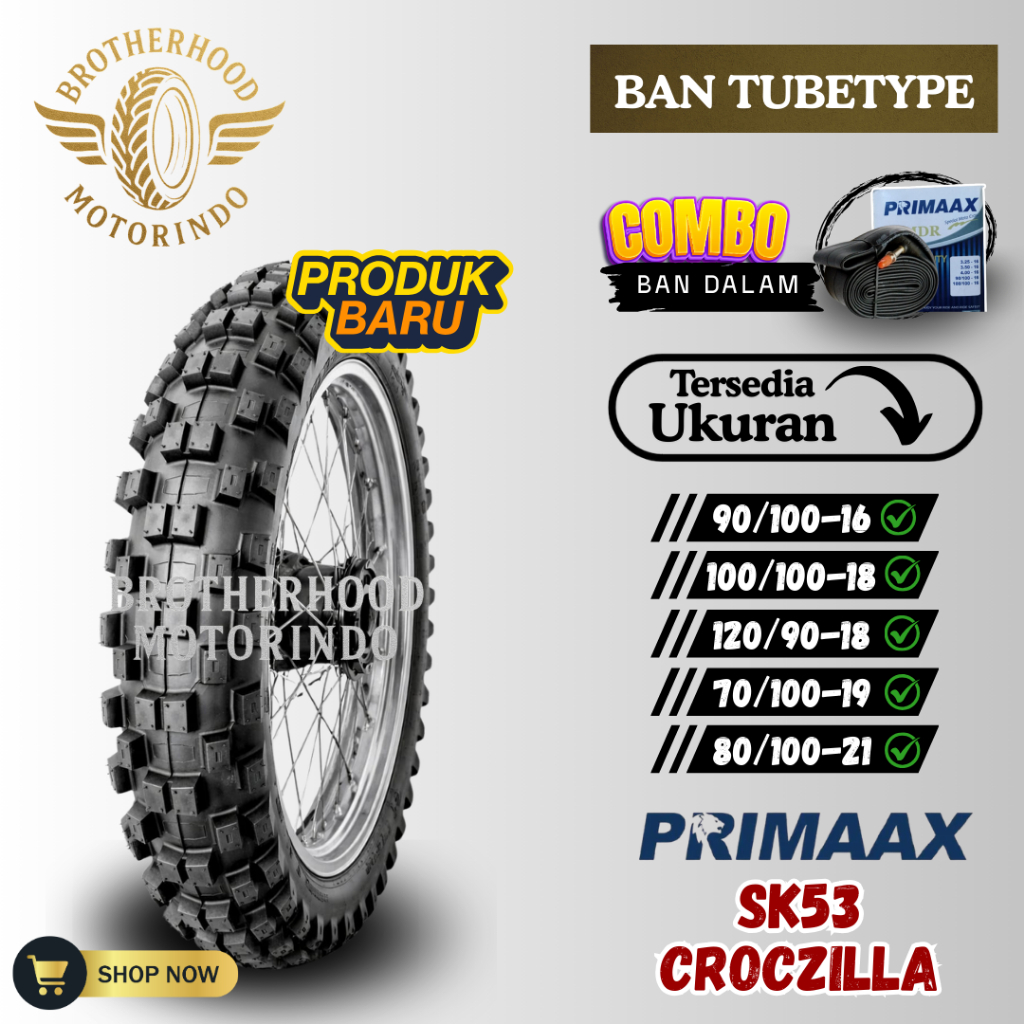 BAN PRIMAAX SK53 TRAIL NON TUBLES ( 90/100-16 / 100/100-18 / 120/90-18 / 70/100-19 / 80/100-21 ) OFF