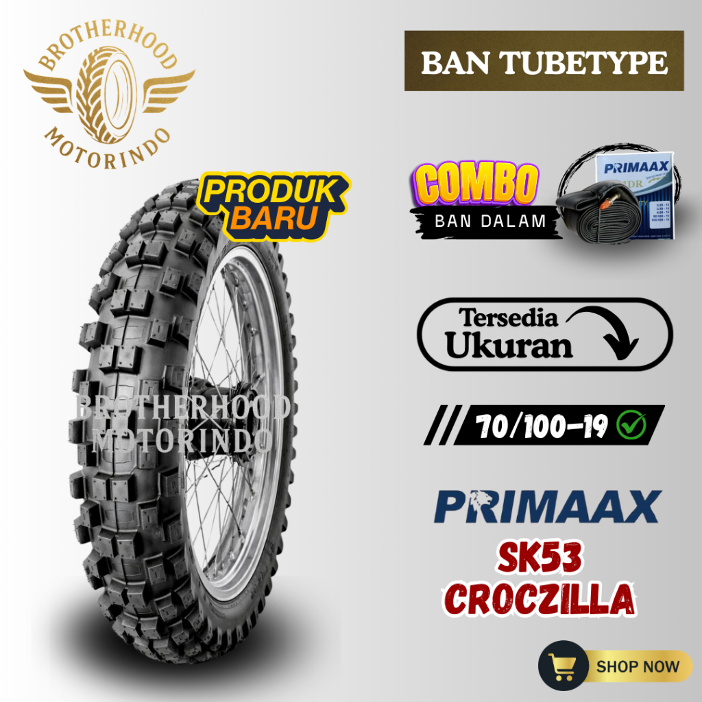 BAN PRIMAAX SK53 TRAIL NON TUBLES ( 70/100-19 ) OFF ROAD / BAN RING 19 / BAN TRAIL RING 19 / BAN MOT
