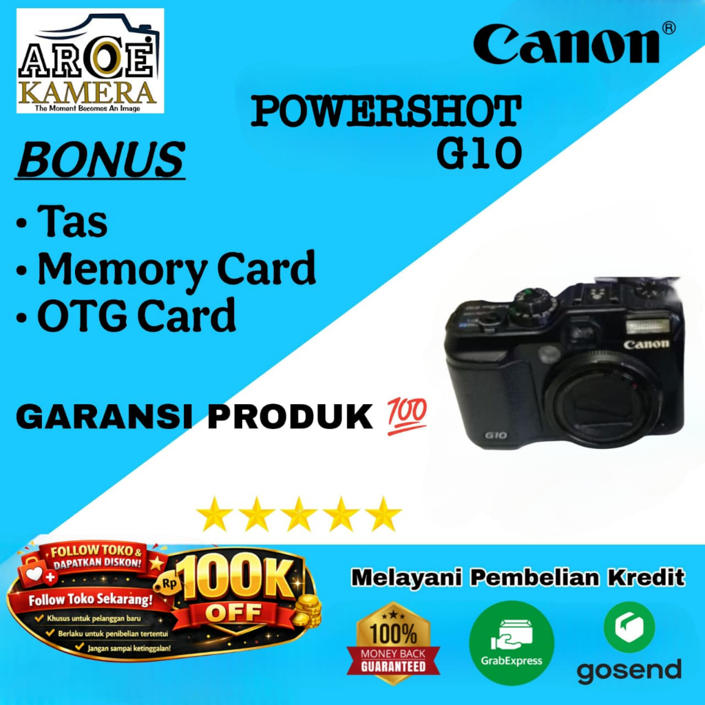 Kamera Pocket Digicam Canon Powershot G10 ORIGINAL 100% BERGARANSI