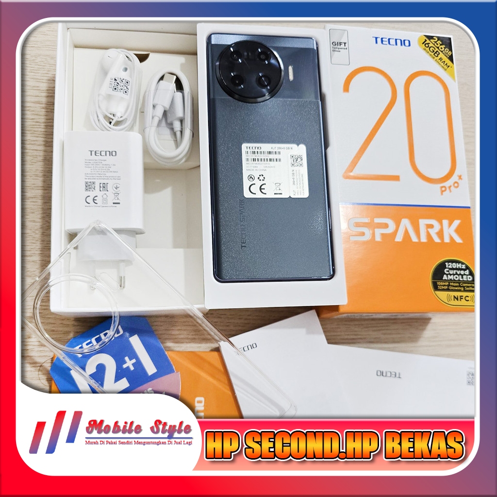 Tecno Spark 20 Pro Plus Ram 8 Rom 256GB Second Mobile Style Store