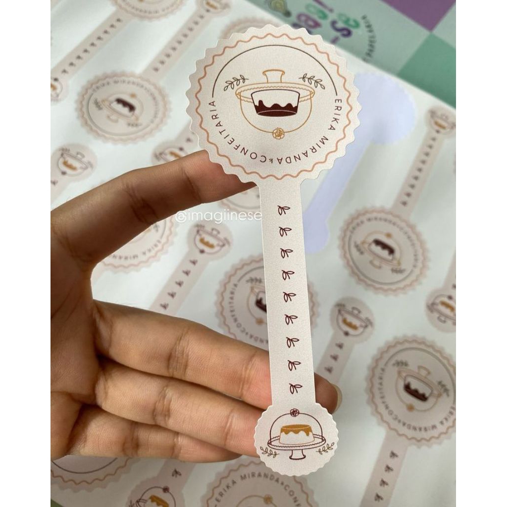 12lembar Label stiker makanan panjang