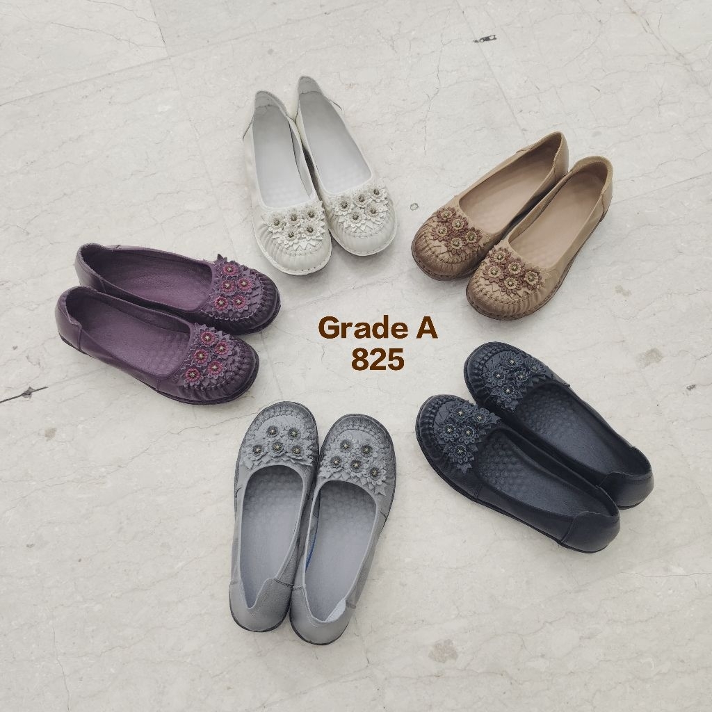 GRADE A | 825 | SEPATU WANITA | KULIT SAPI | FLATSHOES | IMPORT