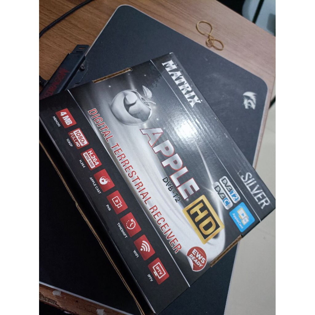 STB DVB T2 Apple HD Matrix Seri Silver