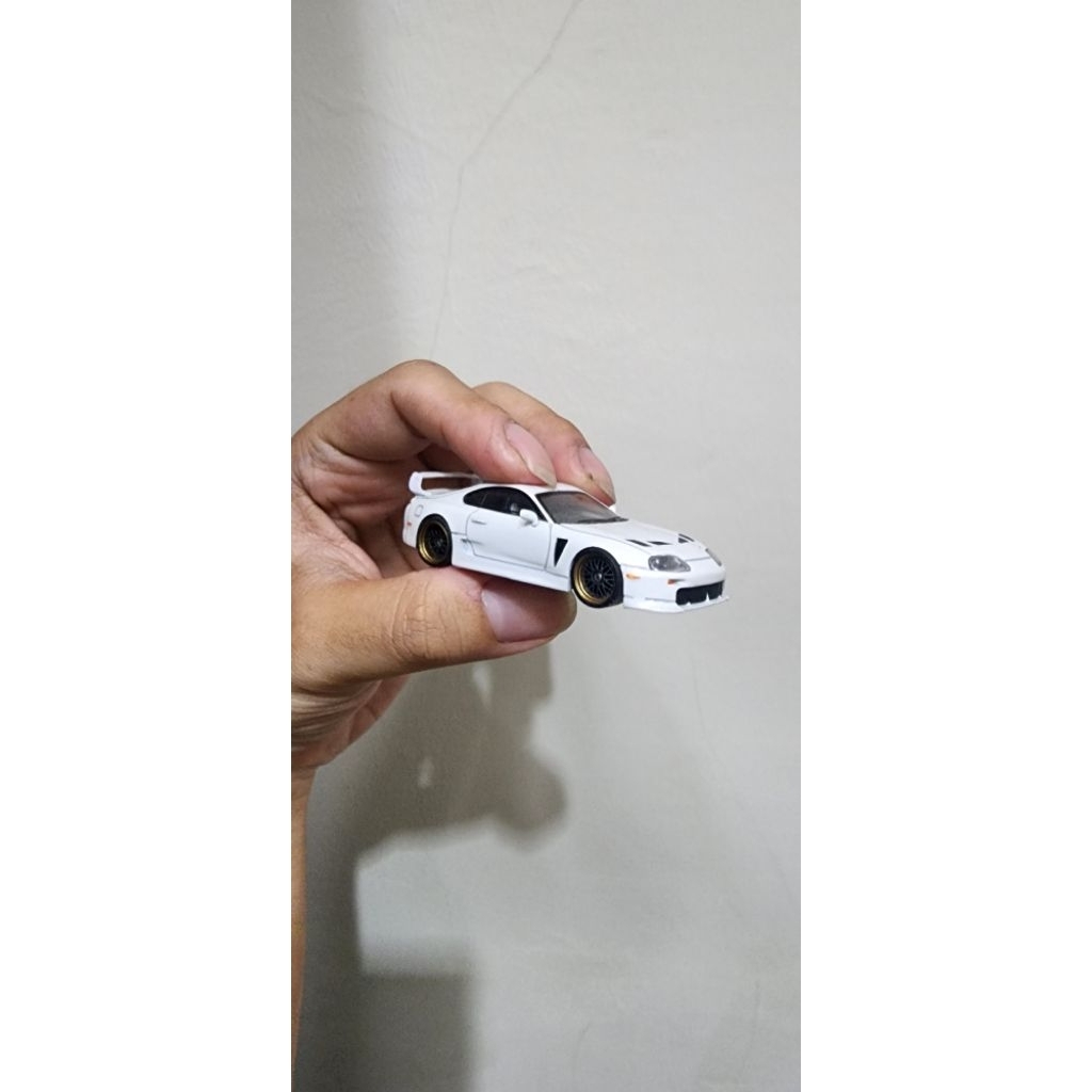MINI GT TOYOTA SUPRA MK4 TRD GT3000 PUTIH WHITE FITMENT MPDIF