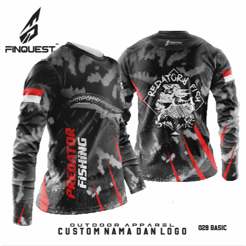 FINQUEST Jersey mancing predator toman bisa custom nama dan logo