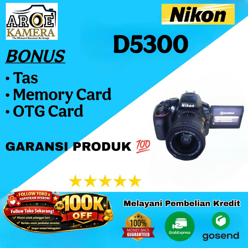 Kamera DSLR Nikon D5300 ORIGINAL 100% BERGARANSI